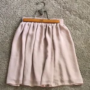 Dusty blush soft pink flowy skirt
